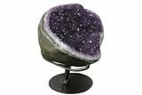 Amethyst Geode Section on Metal Stand - Uruguay #171910-1